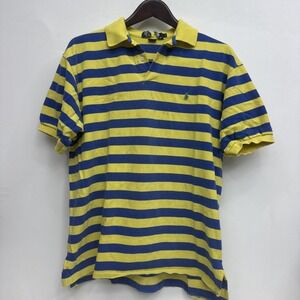 Polo By Ralph Lauren Mens Large Yellow And Blue In Color Made In USA